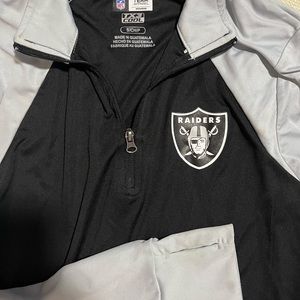 Adult S 3/4 zip Raiders shirt